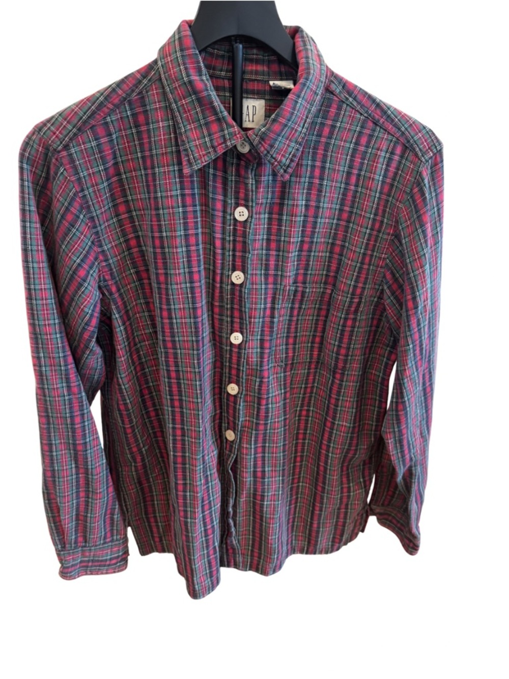 Vintage 90s GAP plaid long sleeve button up